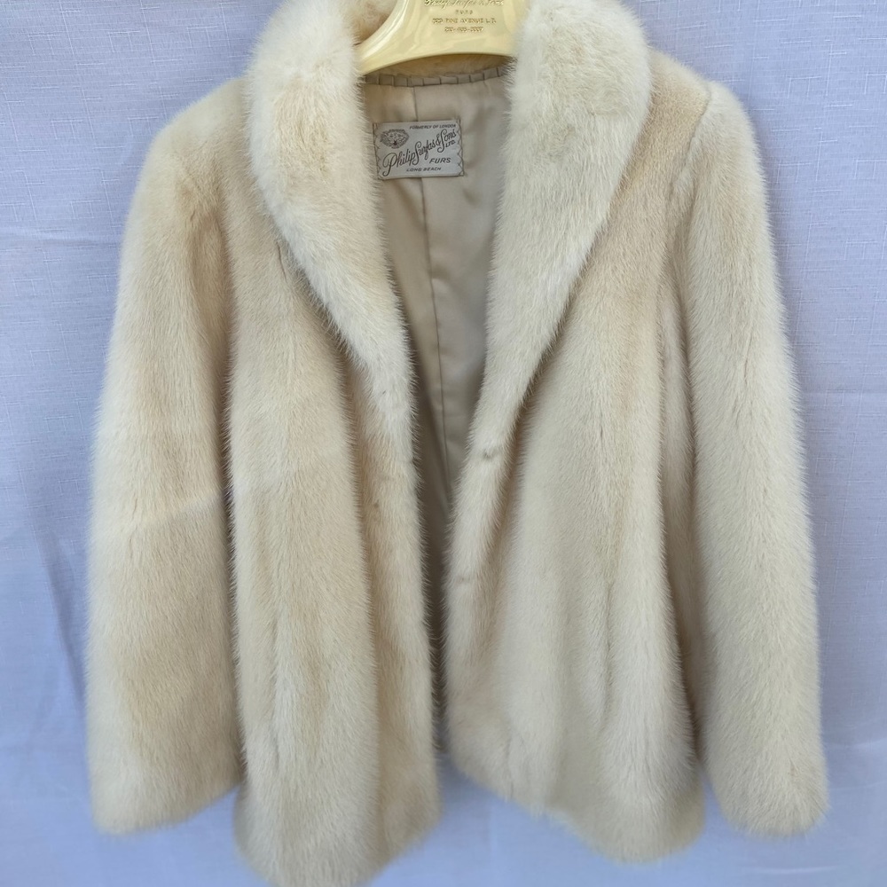 Creamy platinum MINK Coat PRISTINE cond.